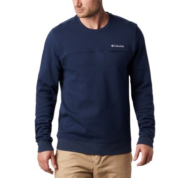 Columbia Lodge Double Knit, Sudaderas Azul Marino Blancos Para Hombre | 168470-EBC